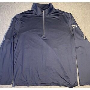 CALLAWAY‎ Lightweight NAVY BLUE 1/4 Zip LONG SLEEVE Men's MEDUIM Golf V